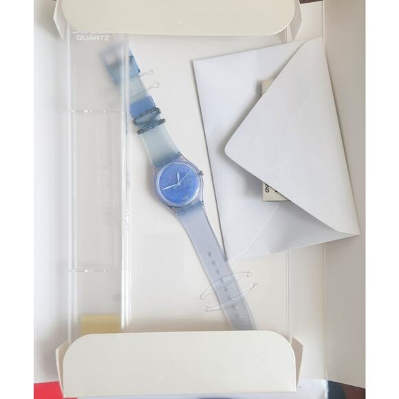Swatch watch LA BANANE BLEUE GN192P 2000 Luxury Collection Vendôme NOS - Picture 1 of 12